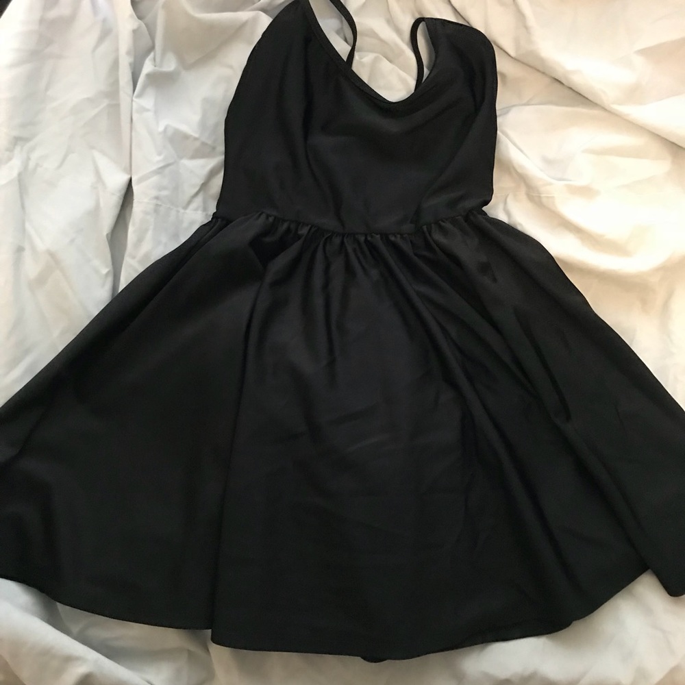 Black halter American Apparel mini dress